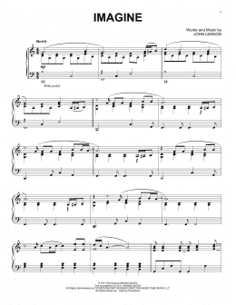 page one of Imagine (Piano Solo)