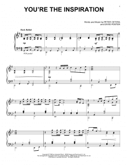 page one of You're The Inspiration (Piano Solo)