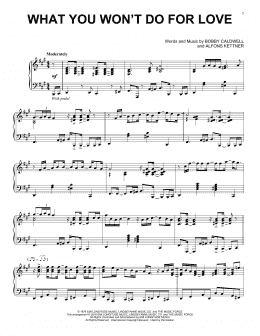 page one of What You Won't Do For Love (Piano Solo)