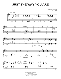 page one of Just The Way You Are (Piano Solo)