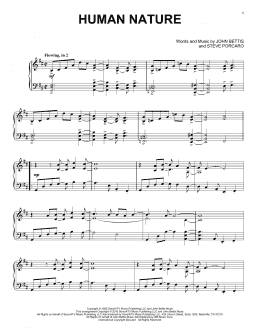 page one of Human Nature (Piano Solo)