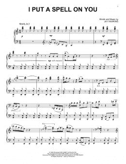 page one of I Put A Spell On You (Piano Solo)