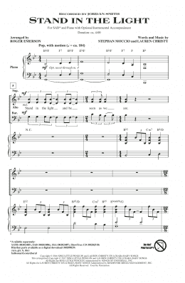 page one of Stand In The Light (SAB Choir)