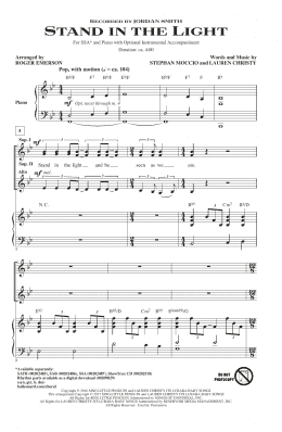 page one of Stand In The Light (SSA Choir)