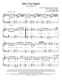 page one of See You Again (Educational Piano)