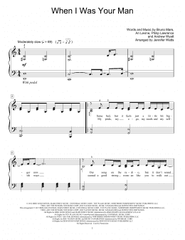page one of When I Was Your Man (Educational Piano)