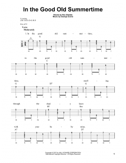 page one of In The Good Old Summertime (Banjo Tab)