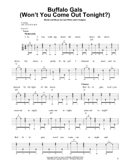 page one of Buffalo Gals (Won't You Come Out Tonight?) (Banjo Tab)