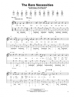 page one of The Bare Necessities (from The Jungle Book) (Banjo Tab)