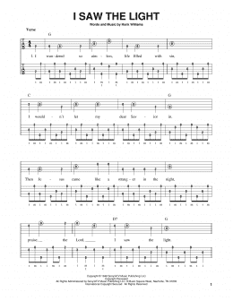 page one of I Saw The Light (Banjo Tab)