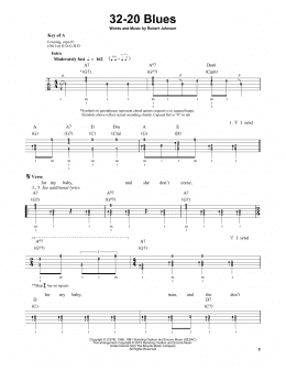 page one of 32-20 Blues (Banjo Tab)