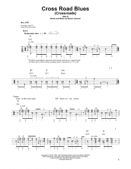 page one of Cross Road Blues (Crossroads) (Banjo Tab)
