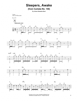 page one of Sleepers, Awake (Wachet Auf) (Banjo Tab)