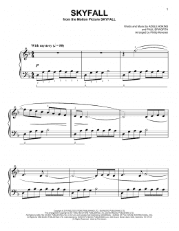 page one of Skyfall [Classical version] (arr. Phillip Keveren) (Easy Piano)