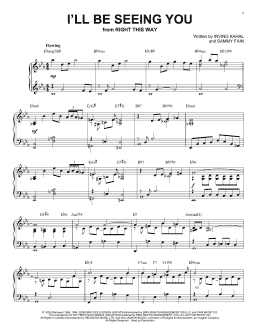 page one of I'll Be Seeing You [Jazz version] (Piano Solo)