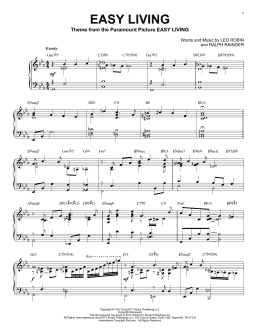 page one of Easy Living [Jazz version] (Piano Solo)