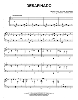 page one of Desafinado (Piano Solo)