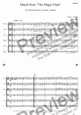 page one of The Magic Flute - March
