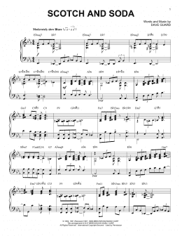page one of Scotch And Soda [Jazz version] (Piano Solo)