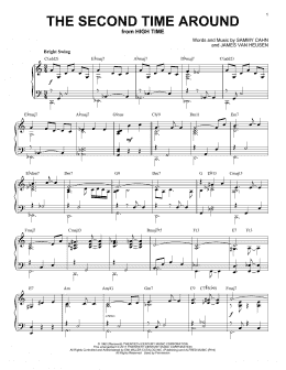 page one of The Second Time Around [Jazz version] (Piano Solo)