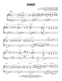 page one of Dindi (Piano Solo)