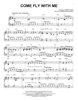 page one of Come Fly With Me [Jazz version] (Piano Solo)