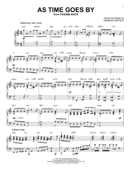 page one of As Time Goes By [Jazz version] (Piano Solo)
