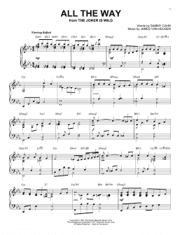 page one of All The Way [Jazz version] (Piano Solo)