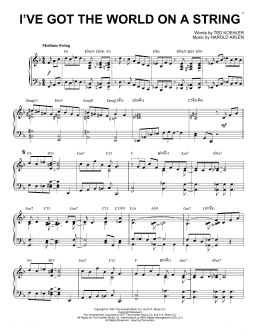 page one of I've Got The World On A String [Jazz version] (Piano Solo)