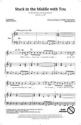 page one of Stuck In The Middle With You (SSA Choir)