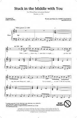 page one of Stuck In The Middle With You (TTBB Choir)