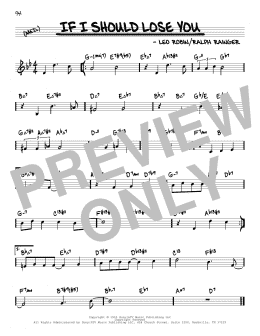 page one of If I Should Lose You (Real Book – Enhanced Chords)