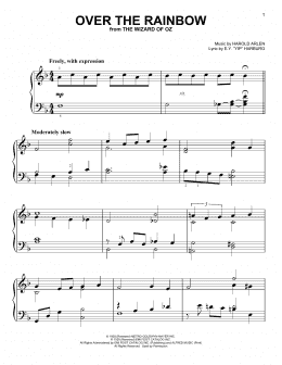 page one of Over The Rainbow (Easy Piano)