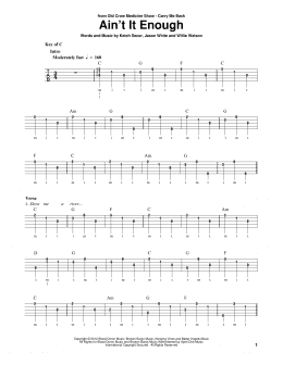 page one of Ain't It Enough (Banjo Tab)
