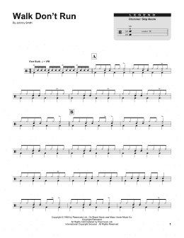 page one of Walk Don't Run (Drums Transcription)