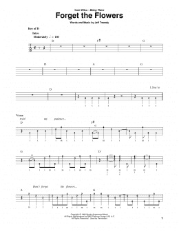 page one of Forget The Flowers (Banjo Tab)