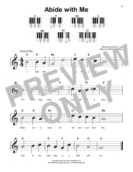 page one of Abide With Me (Super Easy Piano)