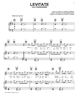 page one of Levitate (Piano, Vocal & Guitar Chords (Right-Hand Melody))