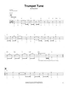 page one of Trumpet Tune (Banjo Tab)