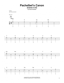 page one of Canon In D (Banjo Tab)