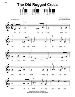 page one of The Old Rugged Cross (Super Easy Piano)