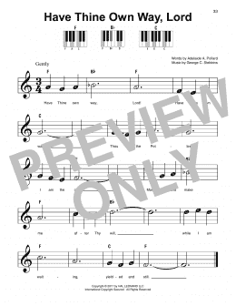 page one of Have Thine Own Way, Lord (Super Easy Piano)