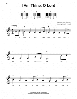 page one of I Am Thine, O Lord (Super Easy Piano)