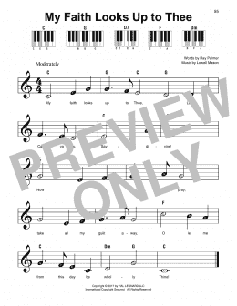 page one of My Faith Looks Up To Thee (Super Easy Piano)