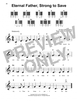 page one of Eternal Father, Strong To Save (Super Easy Piano)
