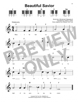 page one of Beautiful Savior (Super Easy Piano)