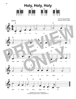 page one of Holy, Holy, Holy (Super Easy Piano)