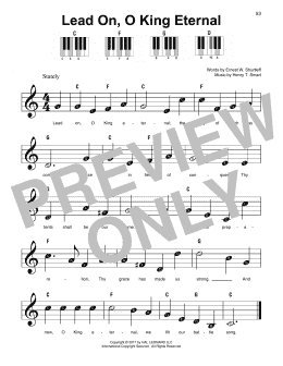 page one of Lead On, O King Eternal (Super Easy Piano)