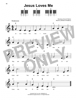 page one of Jesus Loves Me (Super Easy Piano)