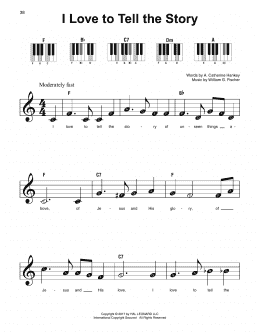 page one of I Love To Tell The Story (Super Easy Piano)